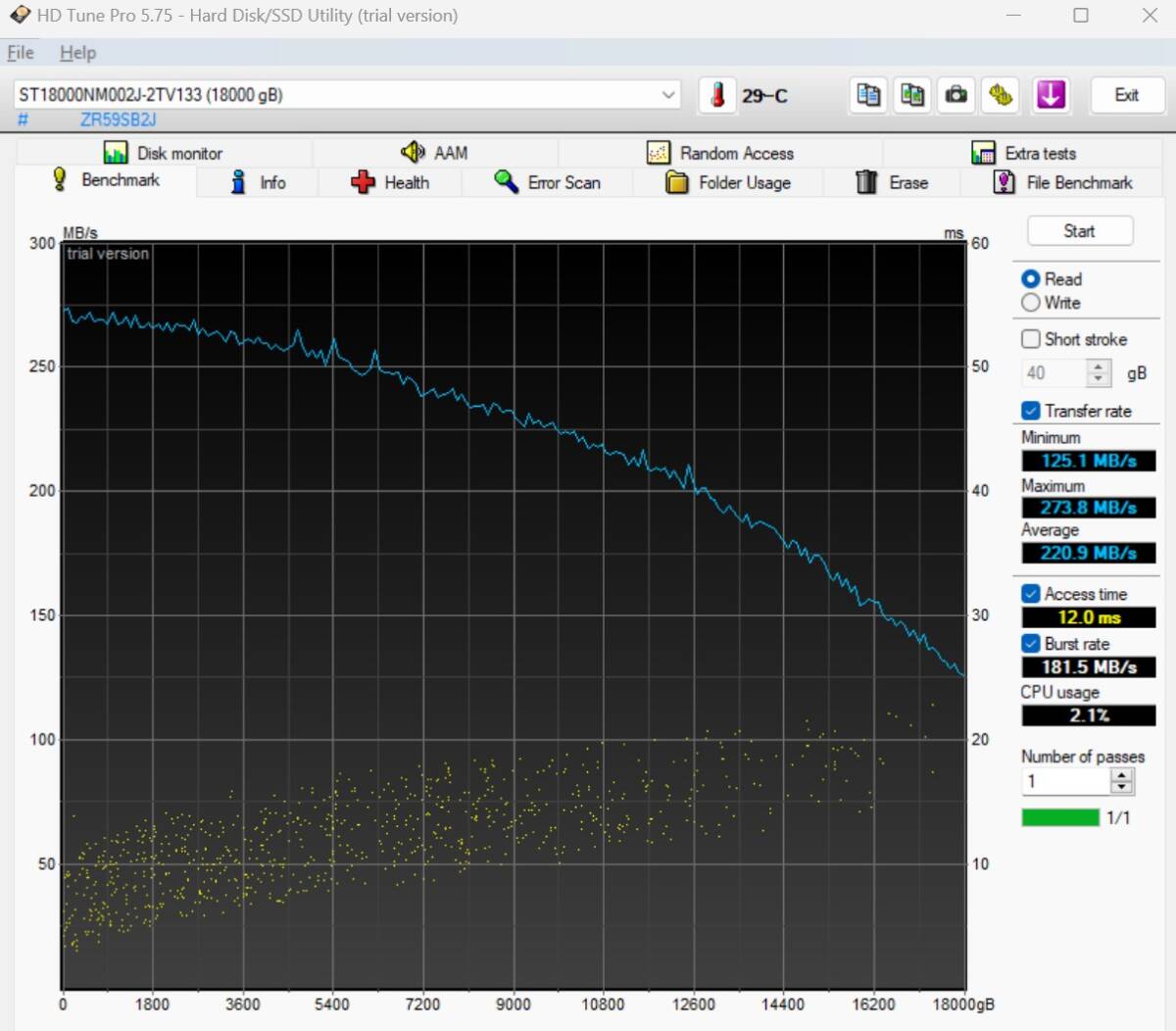 18TB SATA 3.5 HDD Seagate (シーゲイト) Exos X18 ST18000NM002J 内蔵ハードディスク CMR (Helium) 6Gb/s 256MB 7200RPM