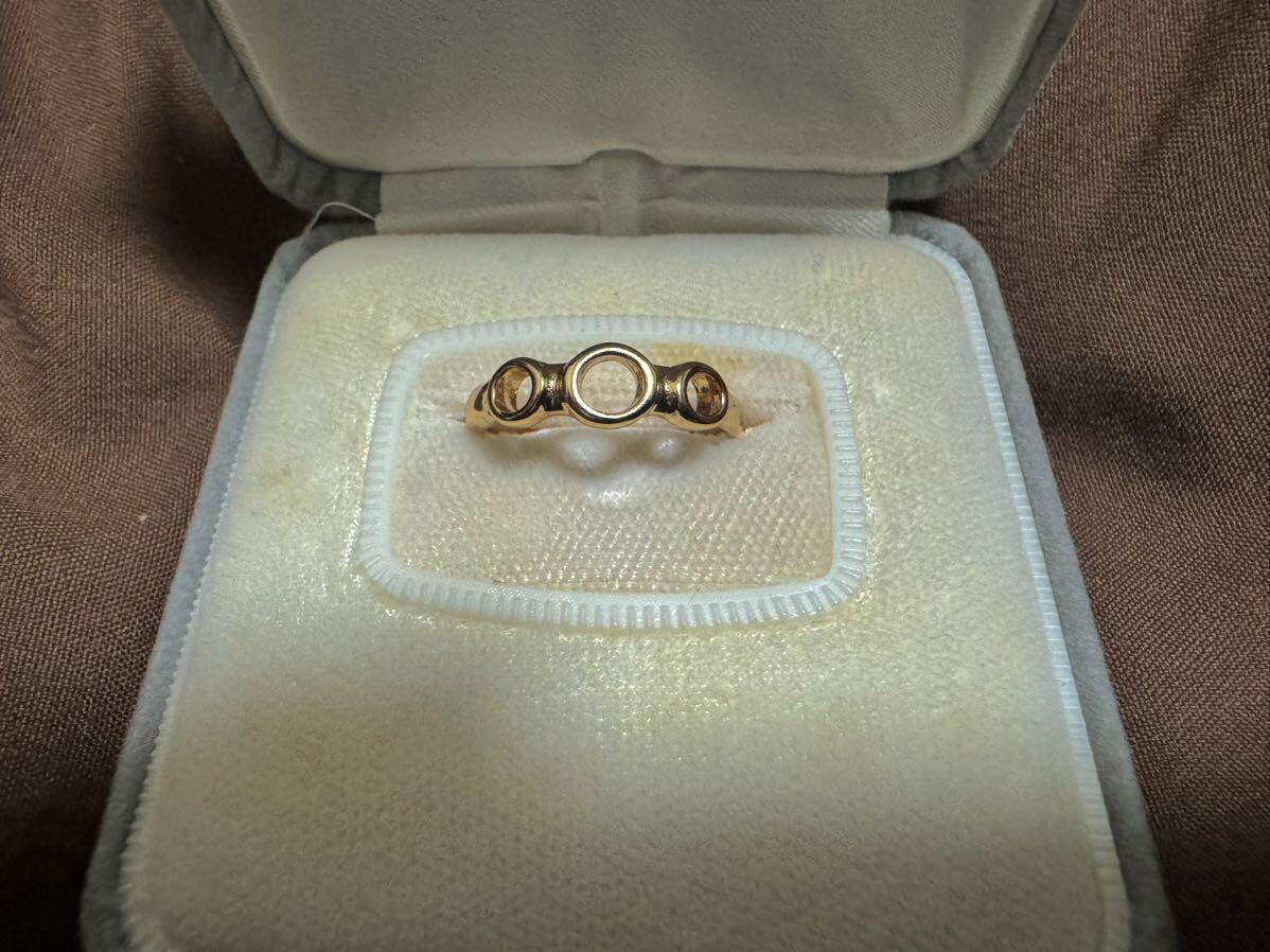 K18 18金 刻印 ゴールド ネックレス2本・指輪セットの画像5