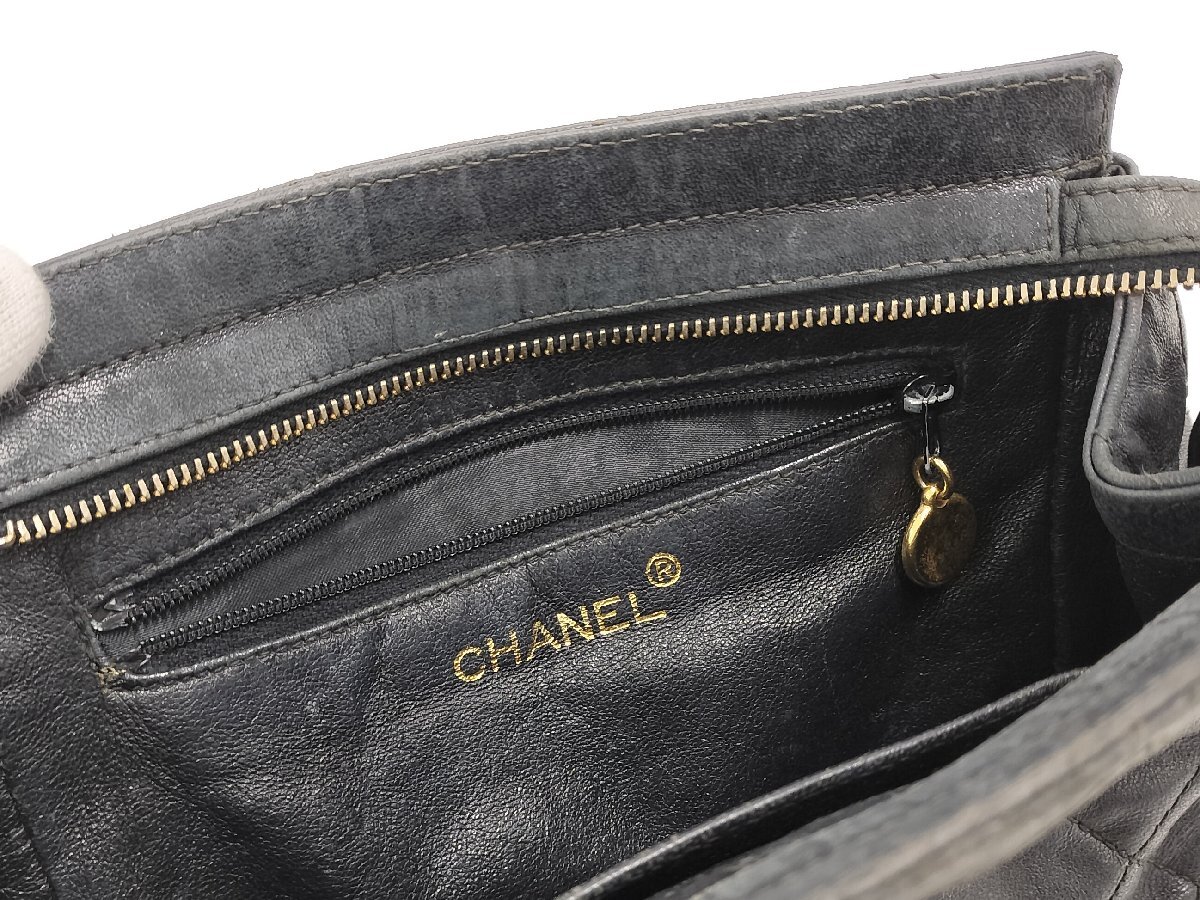 ●シャネル CHANEL マトラッセ チェーンショルダーバッグ レザー ブラック[Jコレ]TA 272_画像8