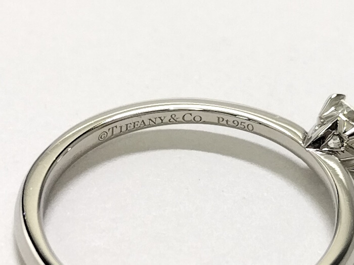 【中古】Tiffany＆Co. リング Pt950 プラチナ ダイヤモンド D0.20ct 約2.2g_画像8