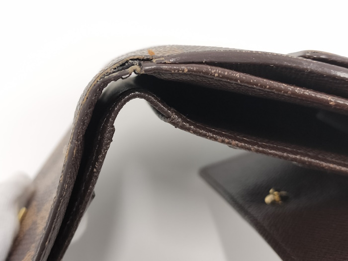 【中古】LOUIS VUITTON ポルトモネ ビエ カルトクレディ 三つ折り コンパクト財布 ダミエ エベヌ N61652の画像6