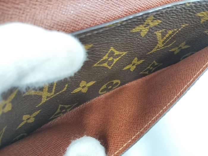 【中古】LOUIS VUITTON ポルト 円 3カルトクレディ 二つ折り長財布 モノグラム M61818_画像7