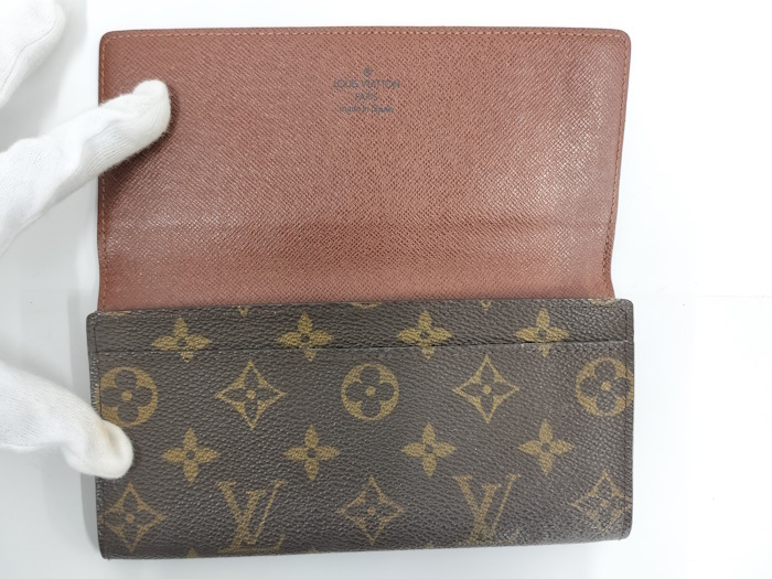 【中古】LOUIS VUITTON ポルト 円 3カルトクレディ 二つ折り長財布 モノグラム M61818_画像2