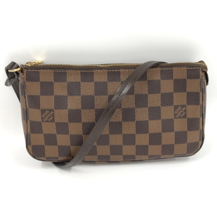 【中古】LOUIS VUITTON ポシェット アクセソワール ポーチ ダミエ エベヌ N41206_画像1