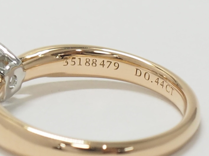 【中古】Tiffany＆Co. ダイヤリング Pt950 750PG K18PG プラチナ ピンクゴールド ダイヤモンド 約2.8g_画像6