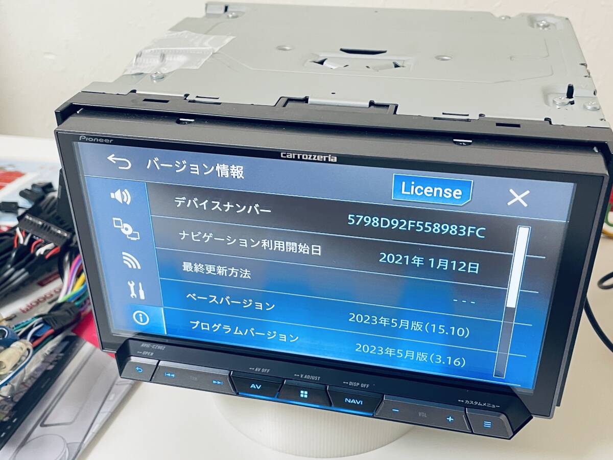 Pioneer カロッツェリア AVIC-CZ902 メモリーナビ 2023年地図更新済み CNSD-C3700の画像3