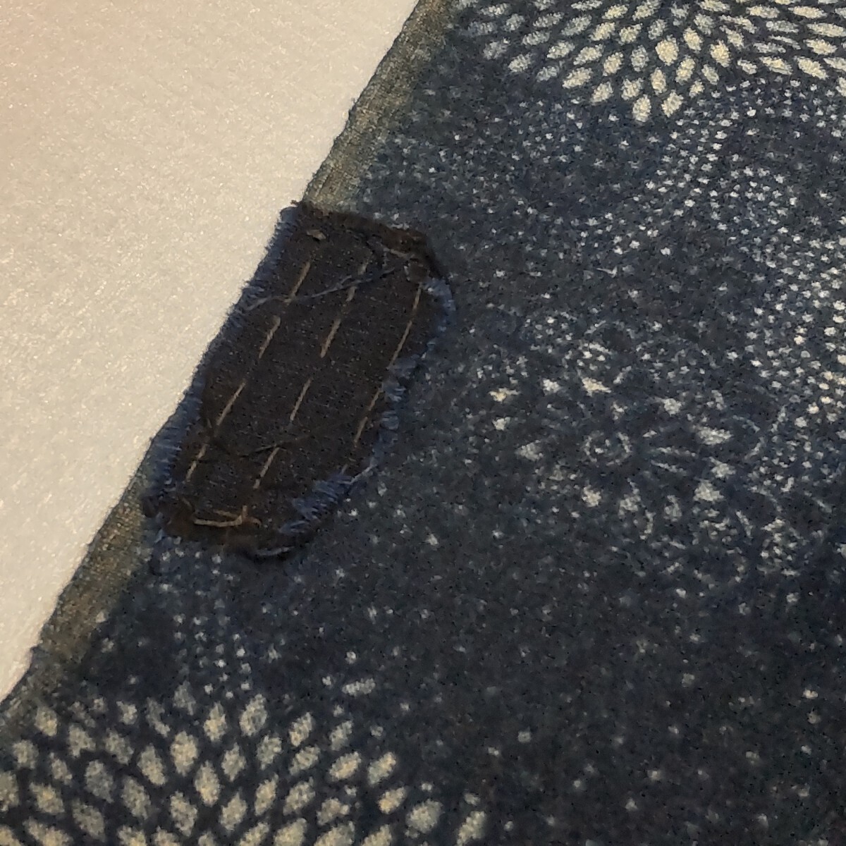 [ времена ткань ] type окраска дерево хлопок индиго окраска Tang . примерно 163cm ткань старый . старый ткань античный Ремейк-материал A-708