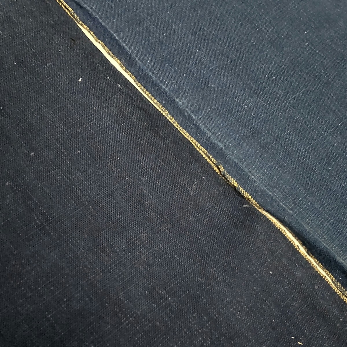 【時代布】藍染め 木綿 無地 3枚 合計約600cm 生地 古布 古裂 アンティーク リメイク素材 A-721の画像5