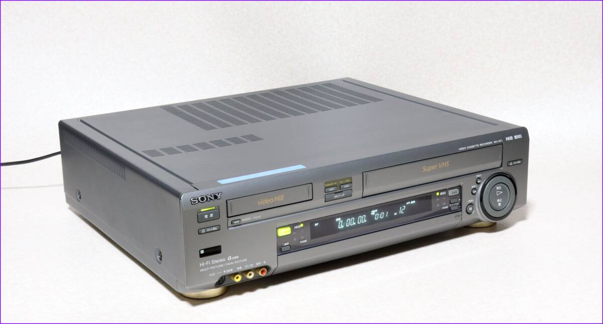 SONY Hi8/S-VHS Wデッキ 【 WV-ST1 】 CD版説保証付完動美品_画像4