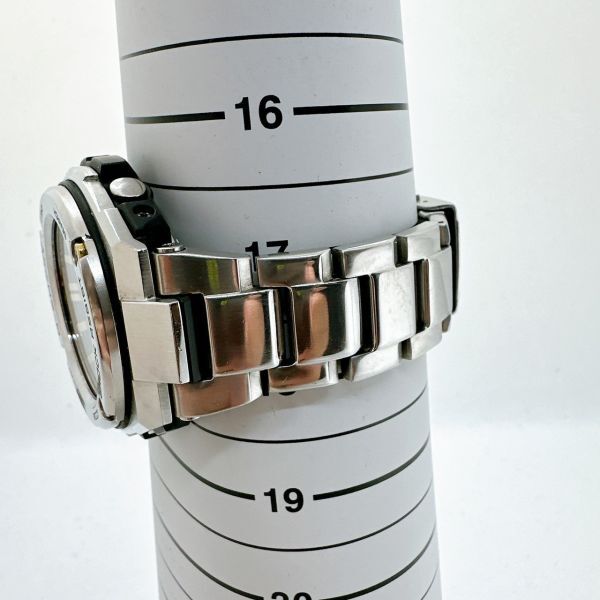 A2403-5-3 １円スタート 稼働品 電波ソーラー CASIO G-SHOCK Gショック メンズ腕時計 シルバーの画像6