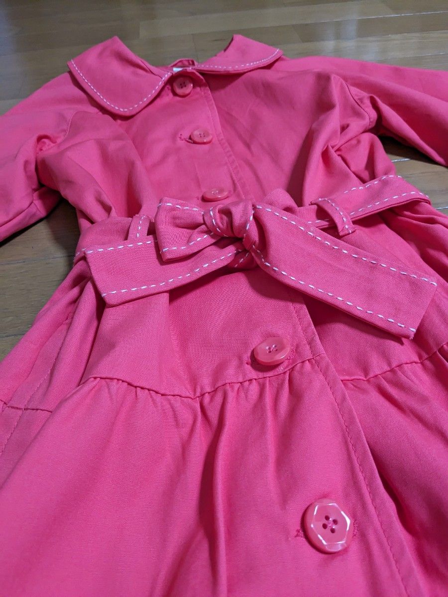 ジンボリー GYMBOREE トレンチコートスプリングコート サーモンピンク 子供 女の子 キッズ 小さいサイズ