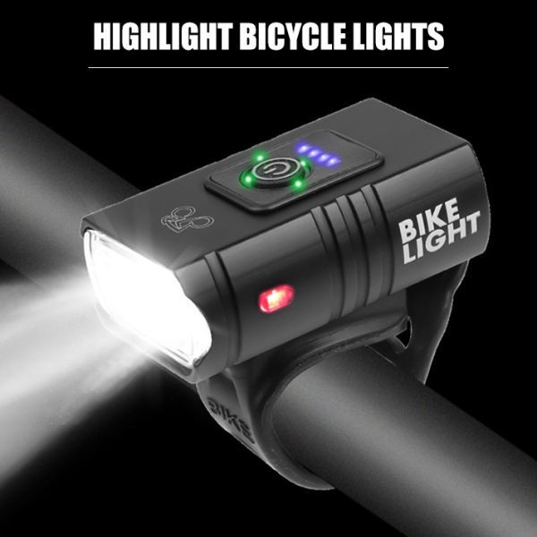 最新版 アルミ製 自転車ライト 6つの照明モード1600ルーメン1200mAh大容量USB充電 電池残量表示360度角度調整 自転車用ライト ヘッドライトの画像2