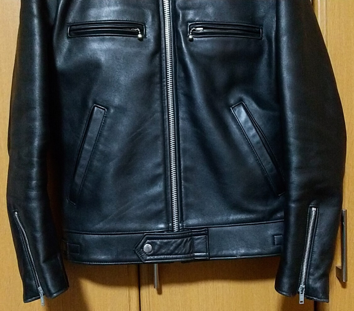 666 Leather Wear シングルライダースジャケット MY WAYMAN ブラック 黒 38 lewis leathers ルイスレザー ドミネーター トリプルシックス_画像3