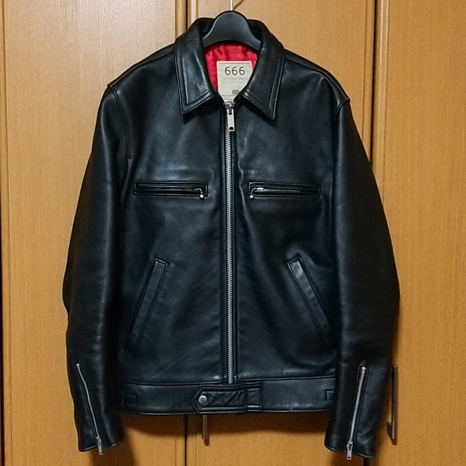 666 Leather Wear シングルライダースジャケット MY WAYMAN ブラック 黒 38 lewis leathers ルイスレザー ドミネーター トリプルシックス_画像1