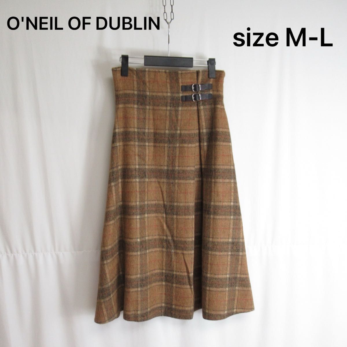 O'NEIL OF DUBLIN デザイン チェック ロング スカート オニールオブダブリン ボトムス アイルランド製 42