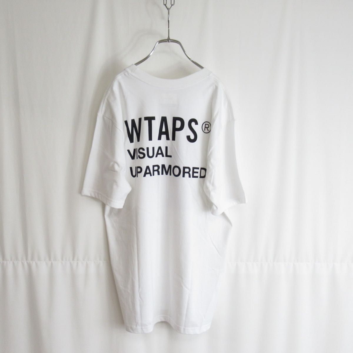 WTAPS プリント デザイン ホワイト Tシャツ ストリート カジュアル 02 M-Lサイズ ダブルタップス メンズ  白 半袖