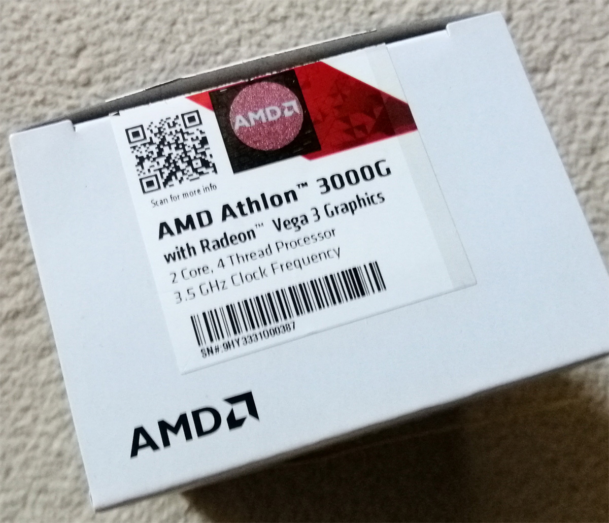 AMD Athlon 3000G BOX_画像1