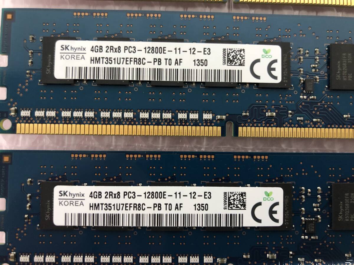 SK hynix PC3-12800E ワークステーション用 DDR3 SDRAM ECC 4GB×4 16GB 【KY00299】の画像3