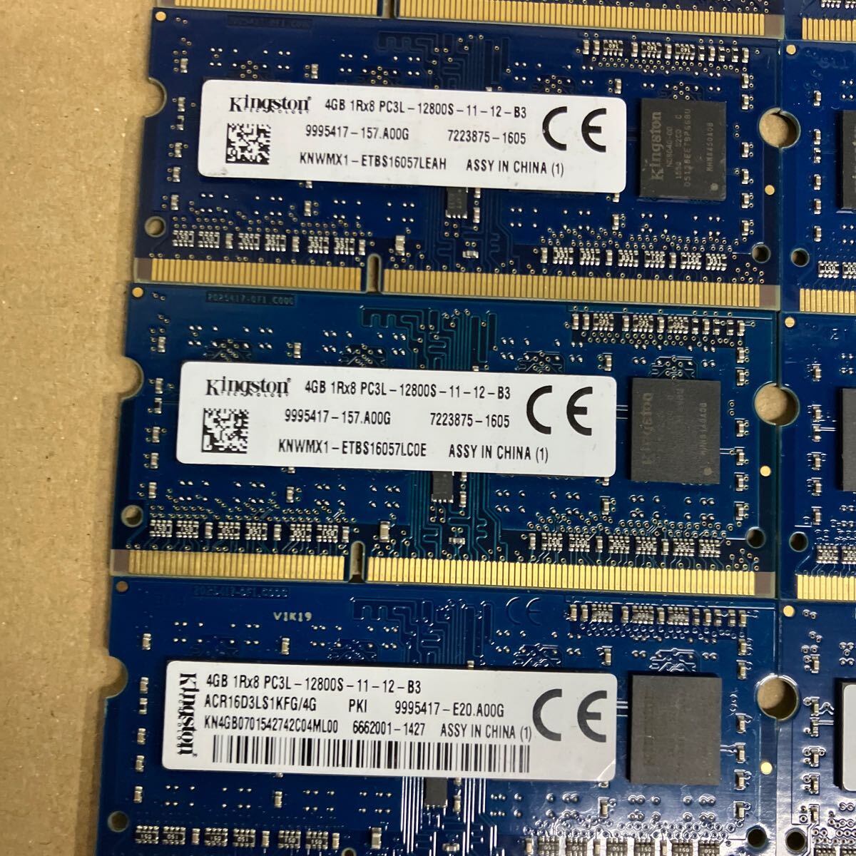 V146 Kingston ノートPCメモリ 4GB 1Rx8 PC3L-12800S 26枚_画像6