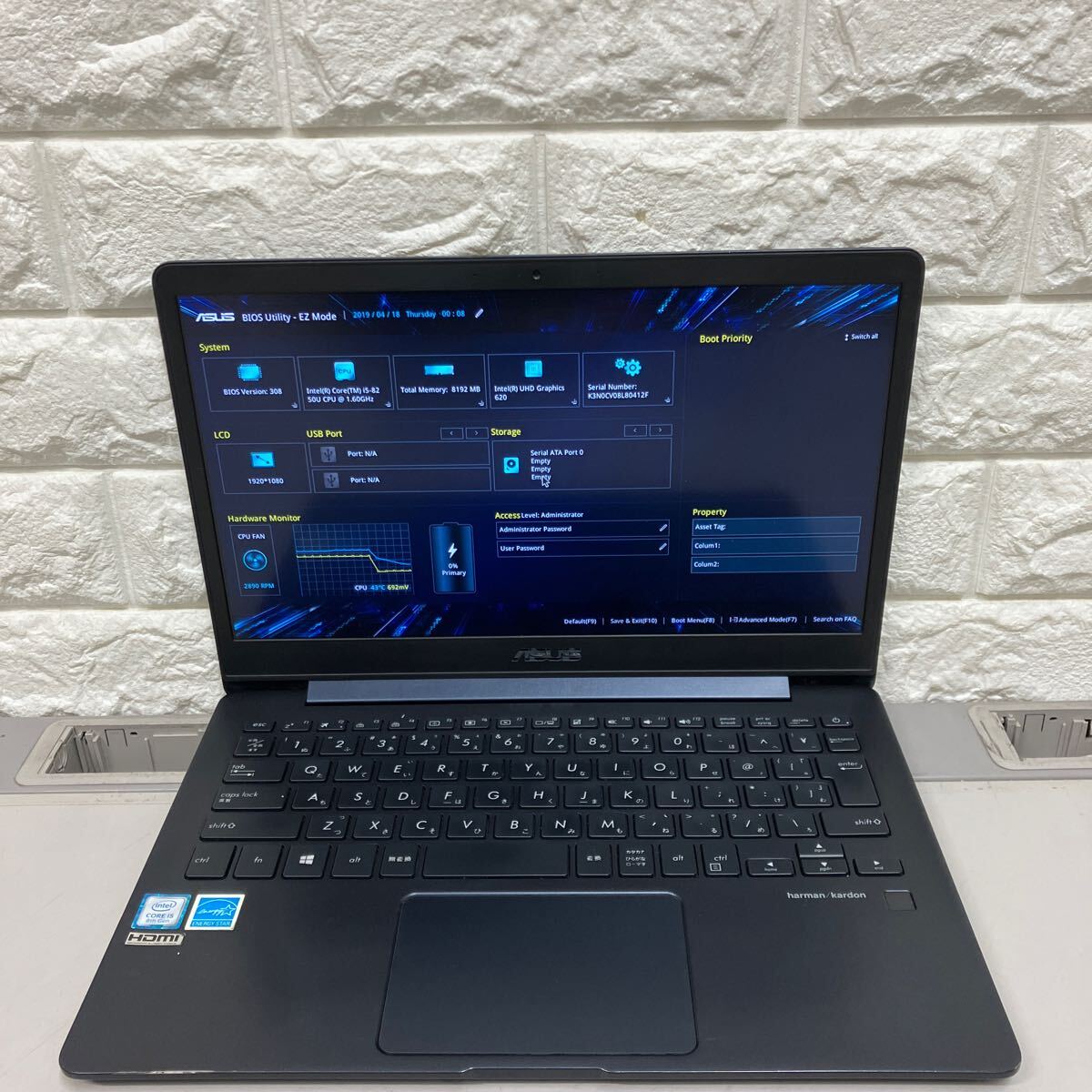 W150 ASUS UX331U Core i5 8250U メモリ 8GB _画像2