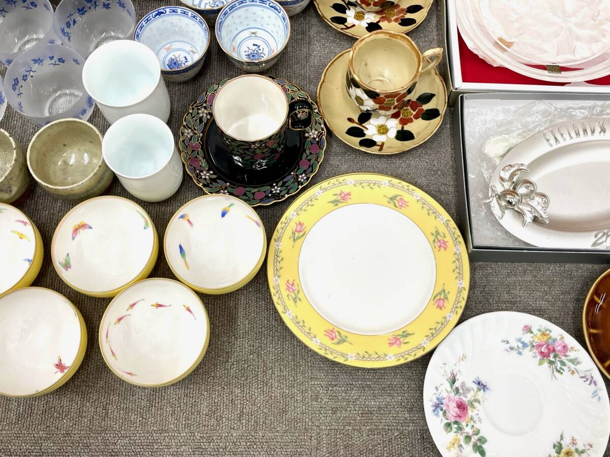 IYS66632 tableware summarize set 10 point and more Wedge wood large plate small plate cup teacup jug etc. present condition goods including in a package un- possible 