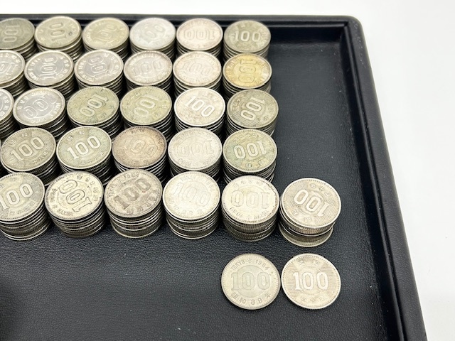 IYS63194a　1円～ 銀貨まとめ 額面8万4200円 約3106g(1000円×33枚 100円×512枚) 百円 稲穂 鳳凰 オリンピック 東京五輪_画像4