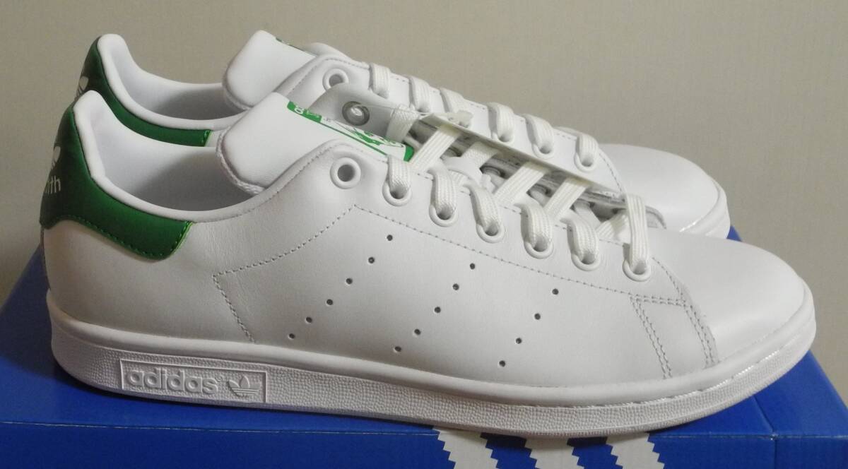 新品 スタンスミス 2019年製 JP26.5cm 白×緑 M20324 生産終了 天然皮革 adidas stansmith ホワイト×グリーン 本革 ABCマート 定番人気の画像2