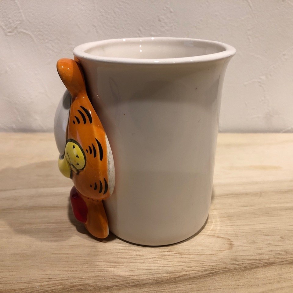 【難あり】ペン立て　小物入れ　ガーフィールド　陶器　Garfield　昭和レトロ　置物　猫　ネコ インテリア オブジェ （管理番号001）_画像2