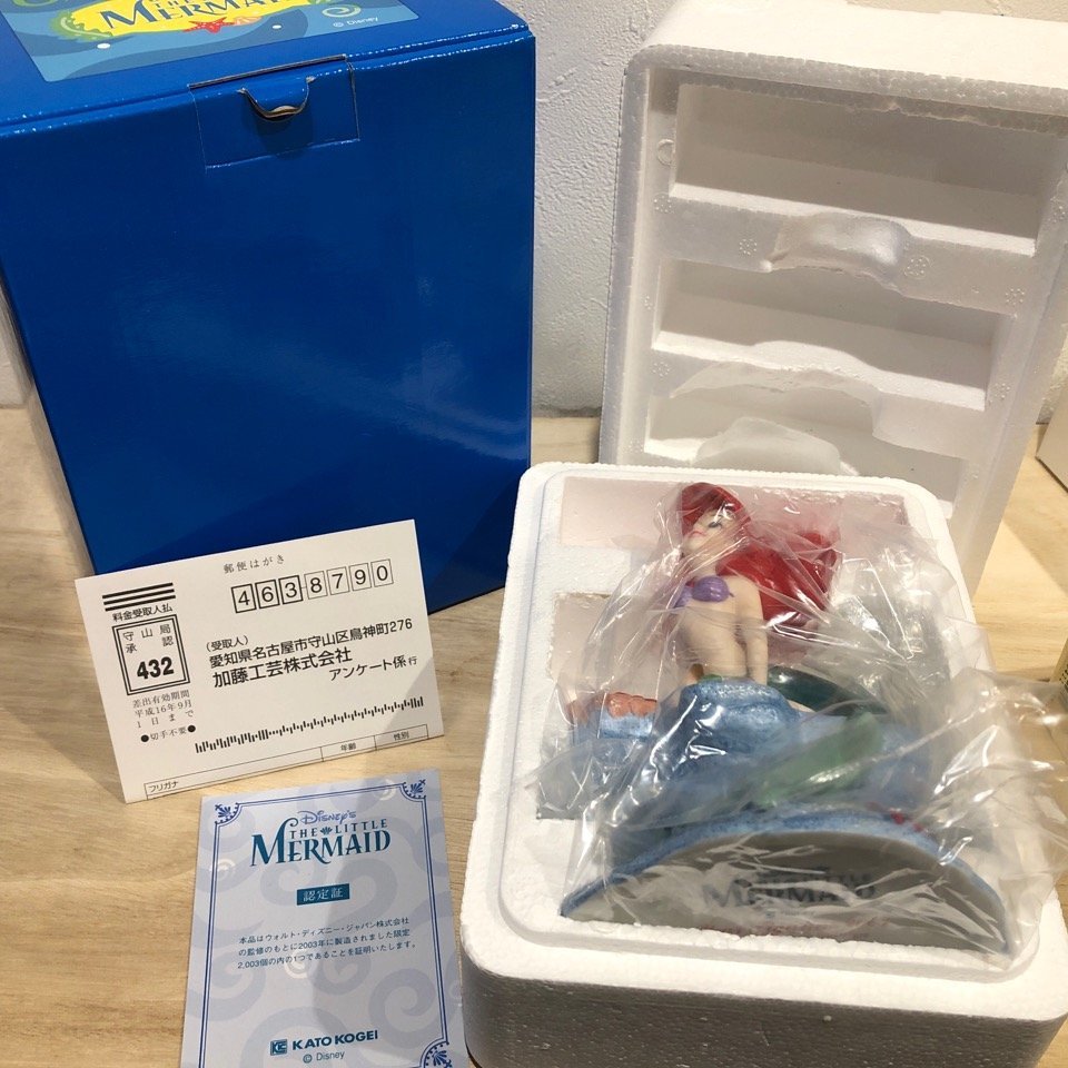 Ｃ　2003個限定品 リトルマーメイド アリエル No.934 ディズニー Disney THE LITTLE MERMAID 加藤工芸 陶器 置物 管理001_画像9