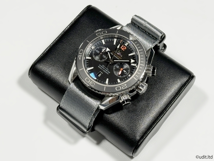 ラグ幅:22mm ハイクオリティ NATOストラップ 腕時計ベルト グレー/シルバー ブラック尾錠 時計用バンド ファブリック LG1の画像3