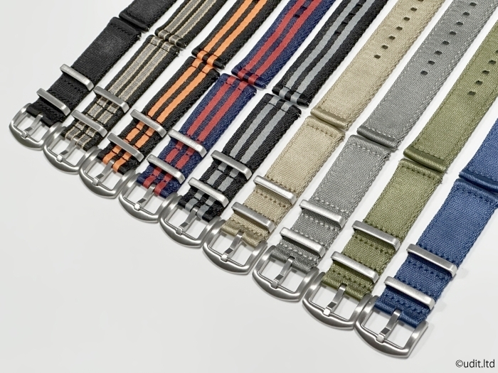  rug width :22mm high quality fabric strap wristwatch belt gray NATO belt division type two -ply knitting DBH