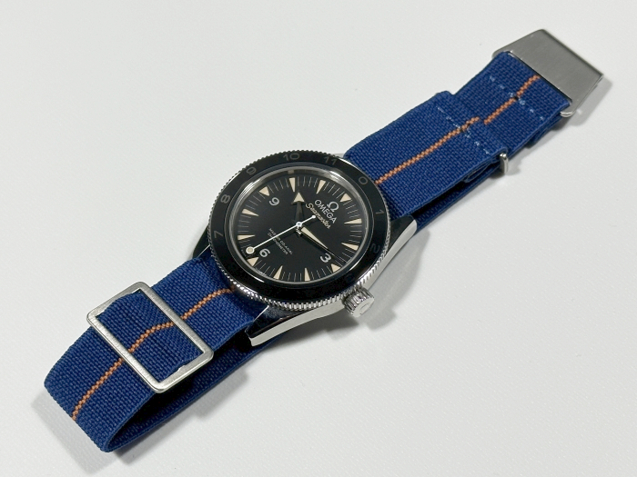  rug width 22mm/21mm MARINE-NATIONALE France navy MN strap blue / orange wristwatch belt nylon belt NATO