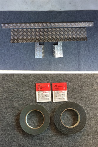 S500/S510ハイゼットジャンボ キャビンバックパネル カバー下 基本セット（アルミ縞板）の画像2