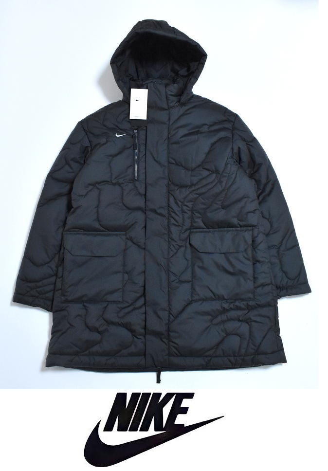 【送料無料】新品 NIKE Therma-FIT レペル サイドライン サッカージャケット XL FB6337-010 中綿 保温 ベンチコート