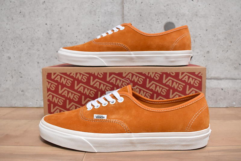 【送料無料】新品 VANS US企画 オーセンティック 26.5cm PIG SUEDE バンズ スエード オレンジ_画像2