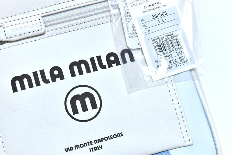 新品 mila milan ミラ・ミラン ''ミーチョ'' ミニトートバッグ【定価14850円】260503 ブルー 2WAY ★ IKETEI イケテイ_画像7