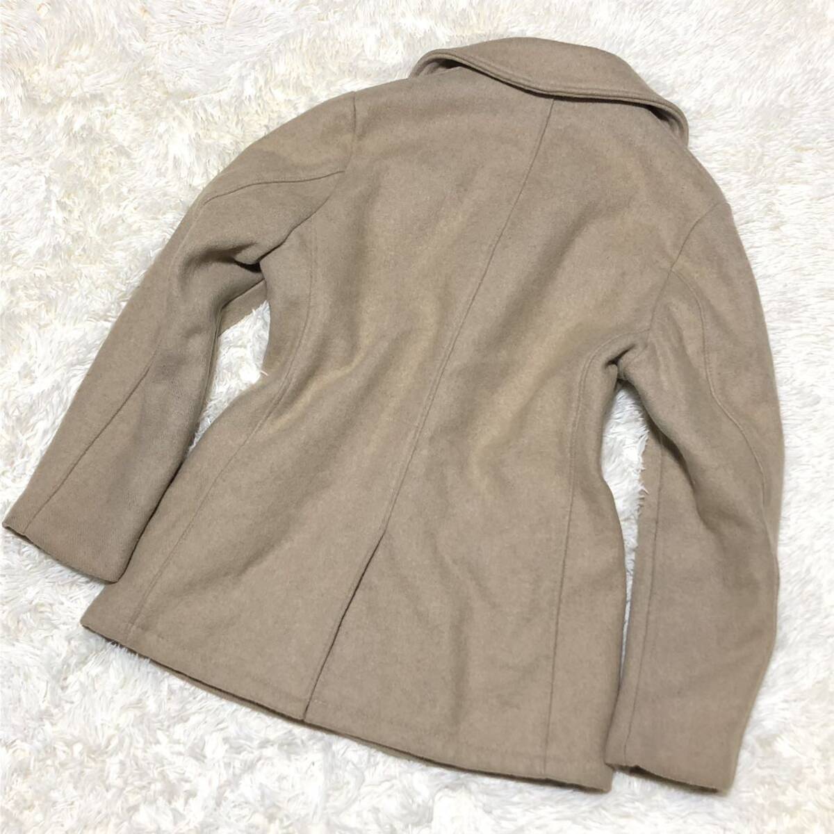 【美品】Schott ショット Pコート ピーコート 希少カラー ベージュ 740N PEA JACKET 38 裏地キルティング USA製 L相当 アウター_画像3