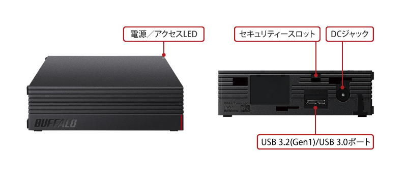 ★送料無料/ゆうパケット★BUFFALO　外付け ハードディスクケース　3.5インチ★HDD無し★SATA USB3.2(Gen1)/USB3.1(Gen1)/3.0 ケース 一式