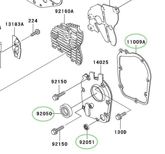 送料無料 カワサキ純正新品 ゼファー750 ミッションカバー ガスケット オイルシール チェンジペダル シフトカバー エンジン パッキン 954_画像2