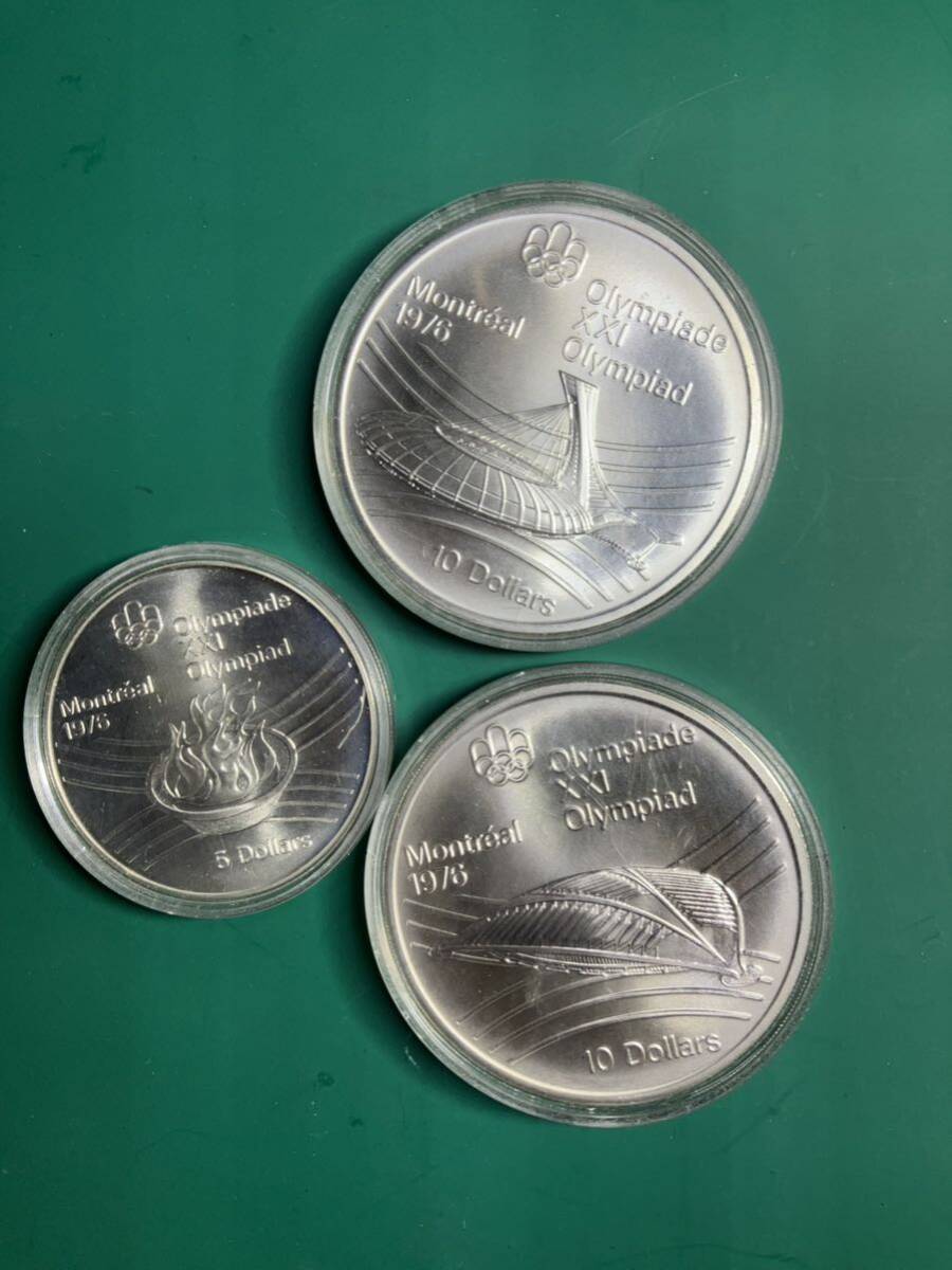 カナダ モントリオールオリンピック「ベロドーム」記念10ドル銀貨 1976年 【銀貨】 ×2 モントリオール五輪1976　7次　 5ドル銀貨×1_画像2