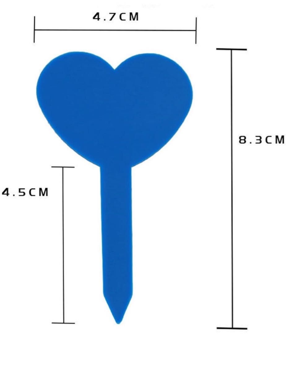 防水で可愛い！植物ラベル 園芸ラベル ハート型 ラベル ピック 名札 タグ 紫 パープル 100枚セット 