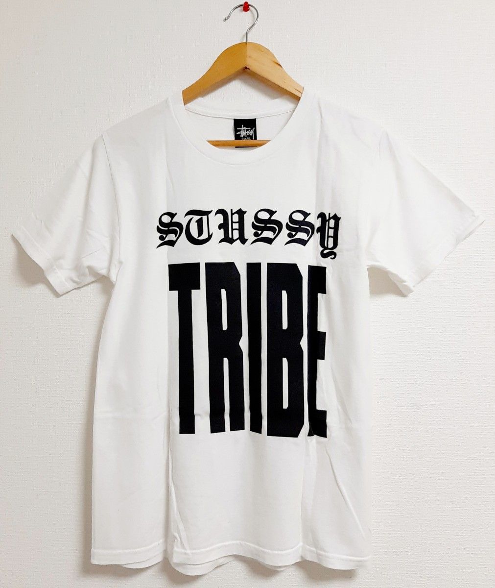 超美品 STUSSY ステューシー メンズホワイト半袖Tシャツ Sサイズ