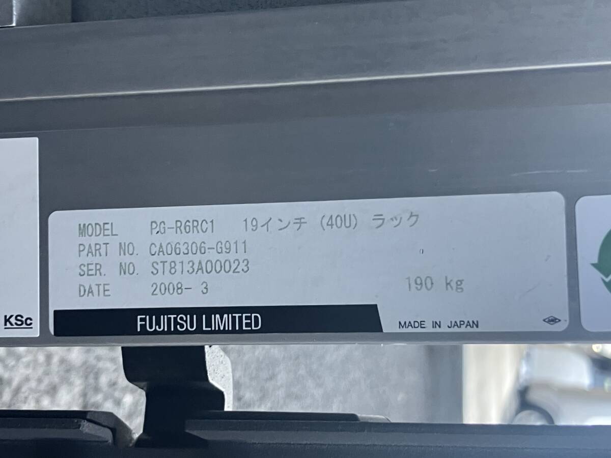 4421 FUJITSU Fujitsu 19 дюймовый подставка 40U подставка крепление серверный шкаф PG-R6RC1 ключ имеется Chiba префектура Funabashi город три . самовывоз возможно доставка 