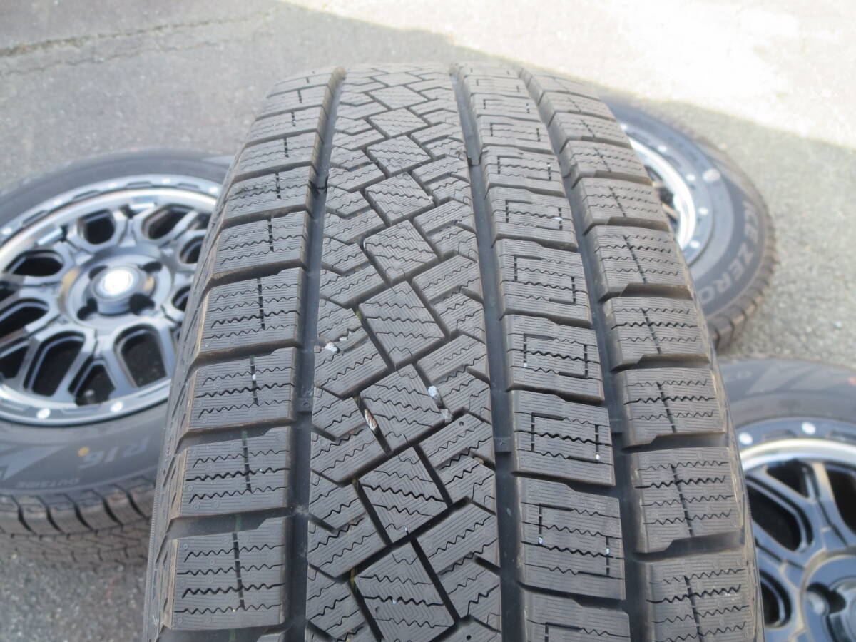 23年製 MUD 16 4H100 6.5J+38 ピレリ アイスゼロ 195/65R16 スタッドレス トヨタ ライズ ダイハツ ロッキー ガソリン車の画像2