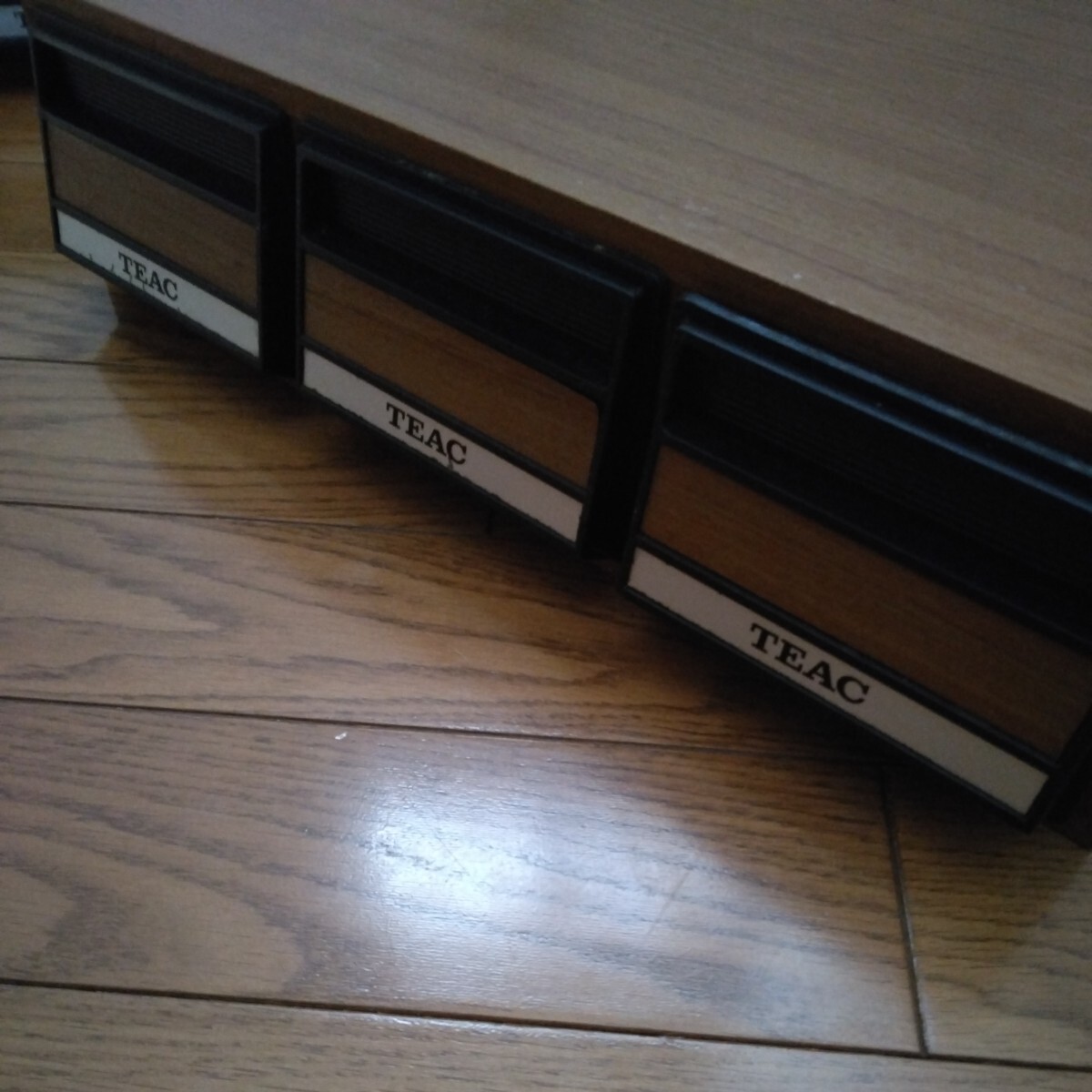 TEAC 木目調 カセットテープ 収納ケース 日本製 ティアック 3組セットの画像3