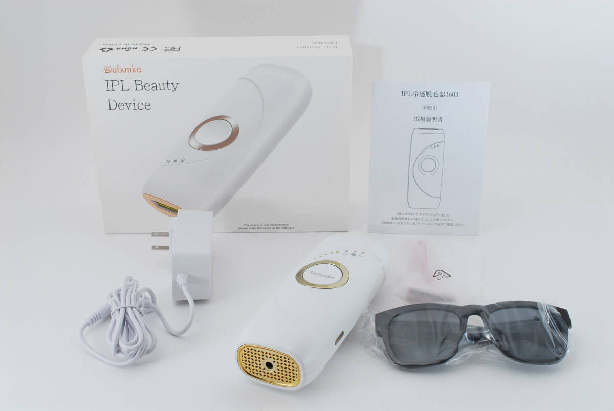 ipl beauty device dufxmke ipl脱毛器 赤光波 99万回数 光エステ 5段階調節 髭 顔 VIO対応 冷感脱毛 全身適用 家庭用 脱毛サロン開発 1254_画像1