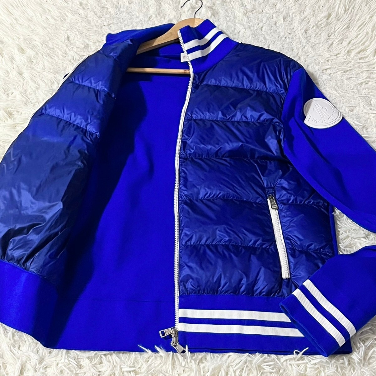 未使用級/Lサイズ●MONCLER【鮮やかお洒落】モンクレール ダウンジャケット 2019SS ジャージ切り替え トップス アウター メンズ 正規品 春の画像1