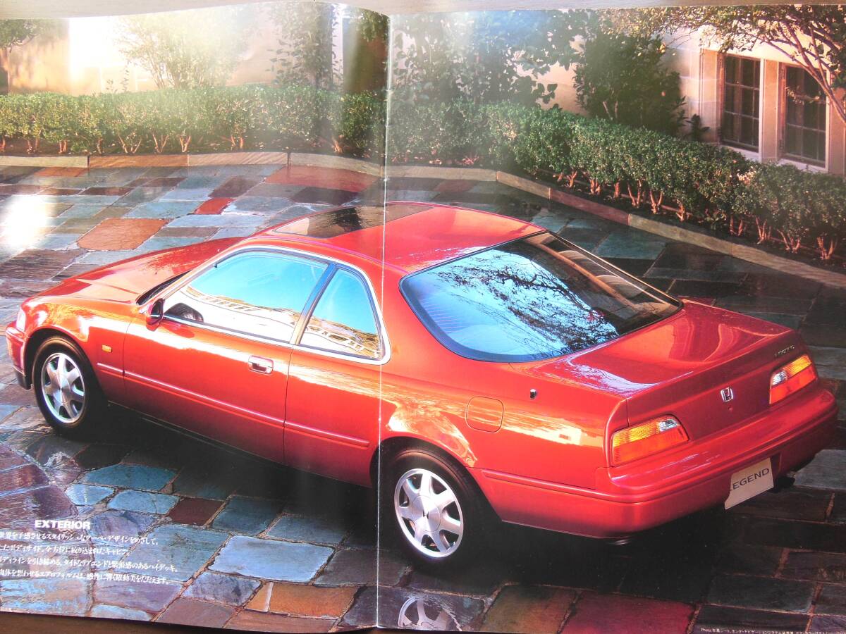 1991年1月発行 初版印刷 HONDA LEGEND 2door Coupe 本カタログ ホンダ レジェンド 2ドアクーペ 当時の名刺付 KA8 旧車 希少価値品 レアの画像4