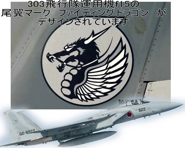 第３０３飛行隊 　Ｆ－１５ｊ ４０ｔｈ　−飛龍−　ロービジ・サブパッチ_画像3