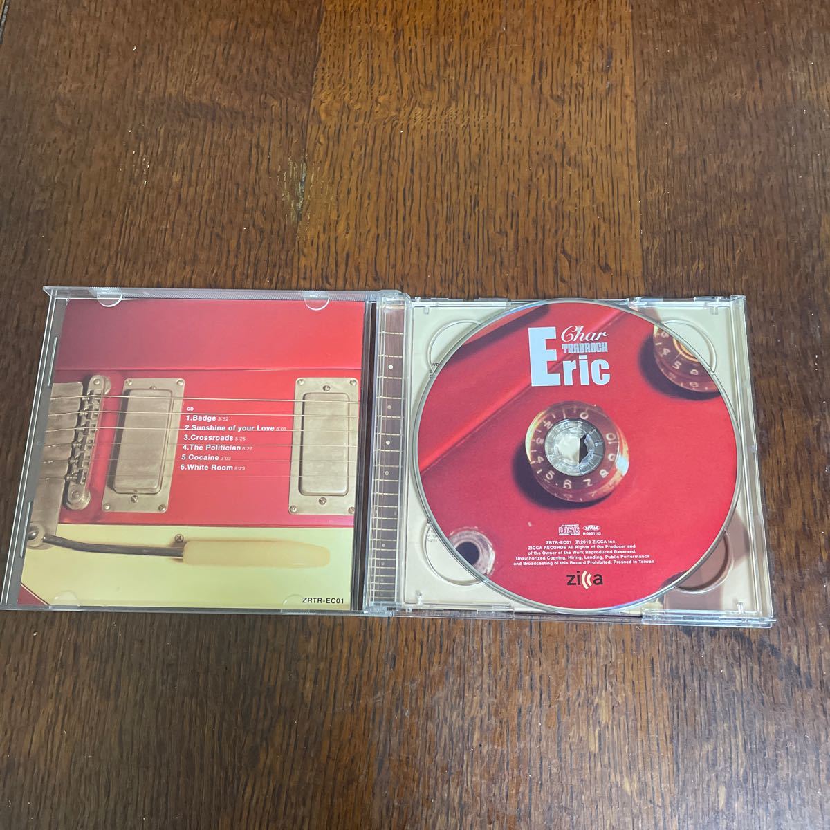 Charチャー（ピンククラウド）CD+DVD「TRADROCK Eric by Char」ZICCA エリッククラプトンのカバー集　ステッカー付　レア_画像2
